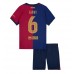 Maillot de foot Barcelona Paez Gavi #6 Domicile vêtements enfant 2024-25 Manches Courtes (+ pantalon court)